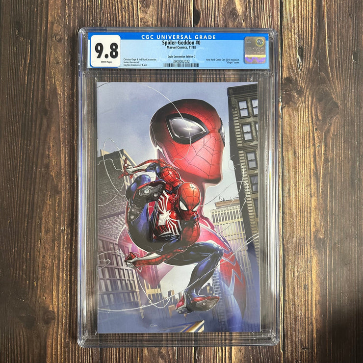 Bry's Comics Spider-Geddon #0 CGC 9.8 WP, 1st appearance of GamerVerse Spider-Man in a comic book story