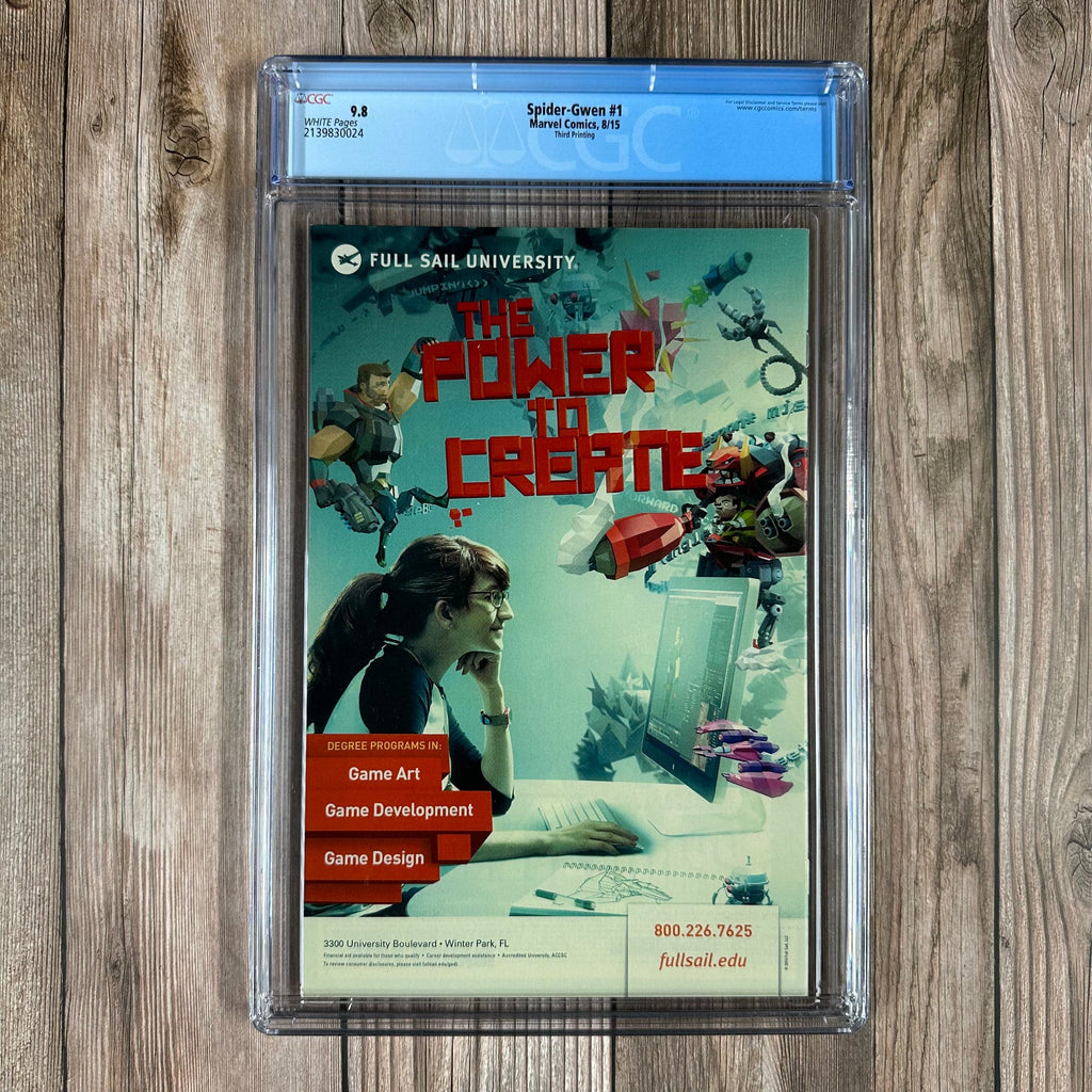 Bry's Comics Spider-Gwen #1 CGC 9.8 WP 3rd Printing, Premiere issue of the 1st Spider-Gwen titled series, 1st appearance of the Bodega Bandit