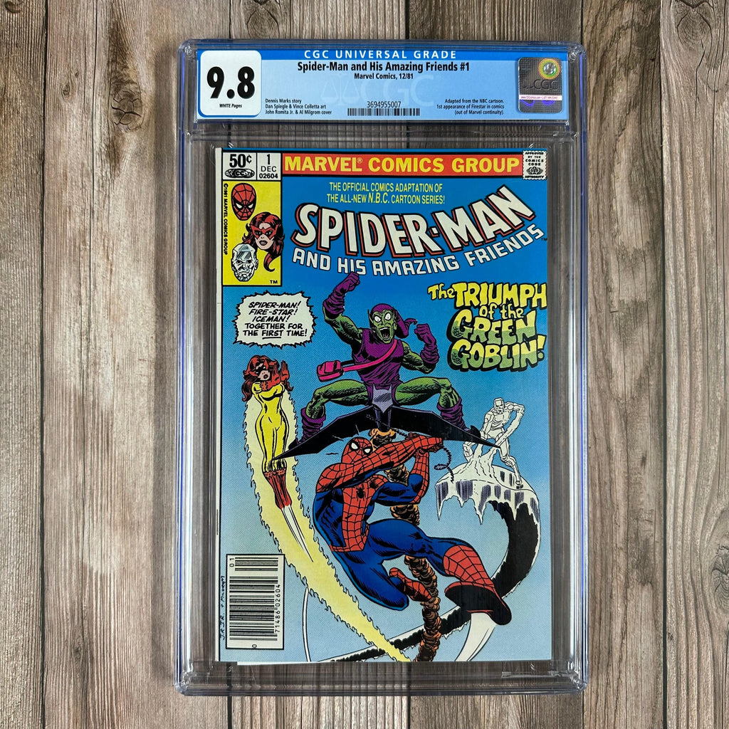 Bry's Comics Spider-Man and His Amazing Friends #1 CGC 9.8 WP 1st appearance of Firestar, NEWSSTAND EDITION