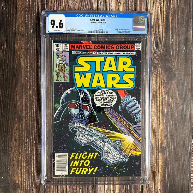 Bry's Comics *  Star Wars #23 9.6 WP Death” of Commander Strom and Senator Simon Greyshade  NEWSSTAND EDITION