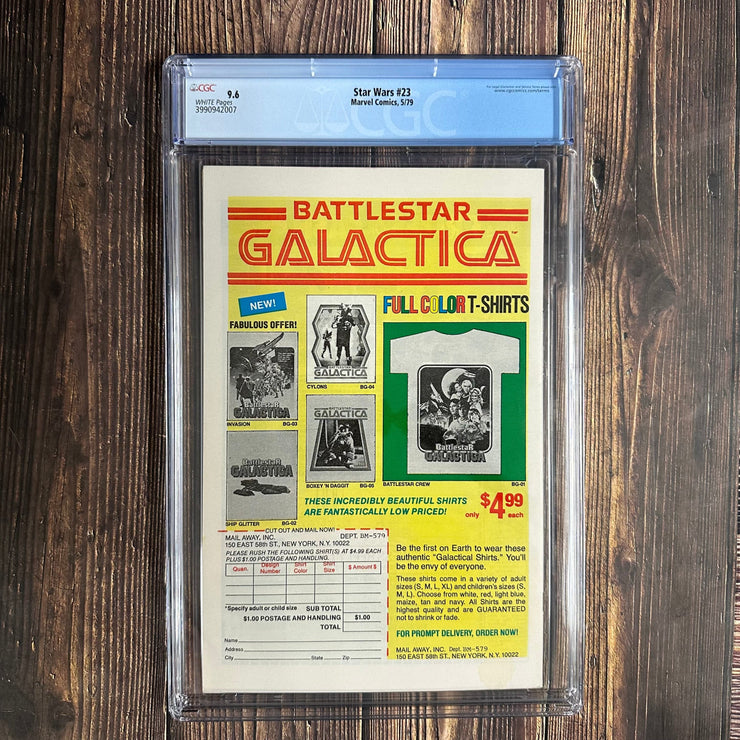 Bry's Comics *  Star Wars #23 9.6 WP Death” of Commander Strom and Senator Simon Greyshade  NEWSSTAND EDITION