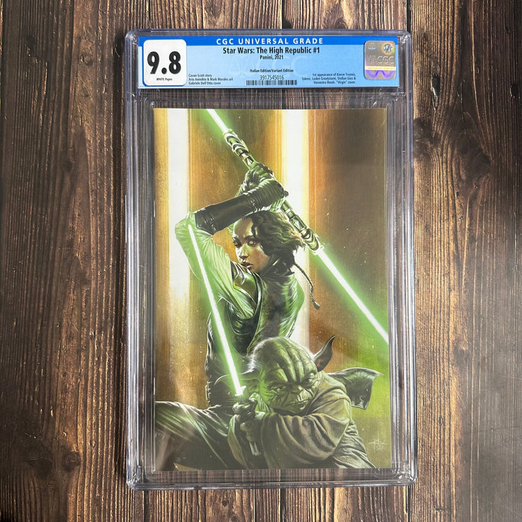 Bry's Comics Star Wars: The High Republic #1 CGC 9.8 WP, Italian edition, published by Panini, Variant cover art by Gabriele Dell'Otto