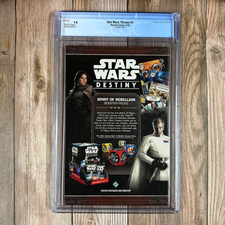 Bry's Comics Star Wars: Thrawn #1 CGC 9.8 WP 1:10 Animation Variant Origin of Thrawn 1st appearance of Eli Vanto