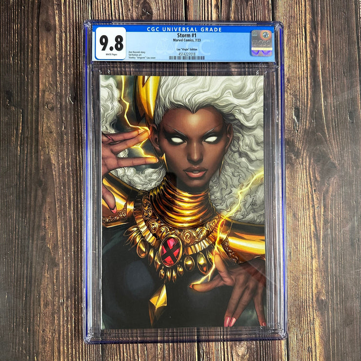 Bry's Comics Storm #1 CGC 9.8 1:100 Virgin Variant cover art by Artgerm 1st appearance of Blowback