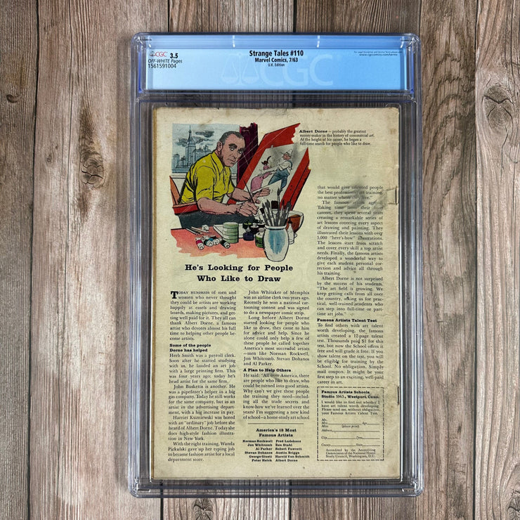 Bry's Comics Strange Tales #110 CGC 3.5 UK EDITION 1st appearance of Doctor Strange, Ancient One, Wong & cameo of Nightmare,