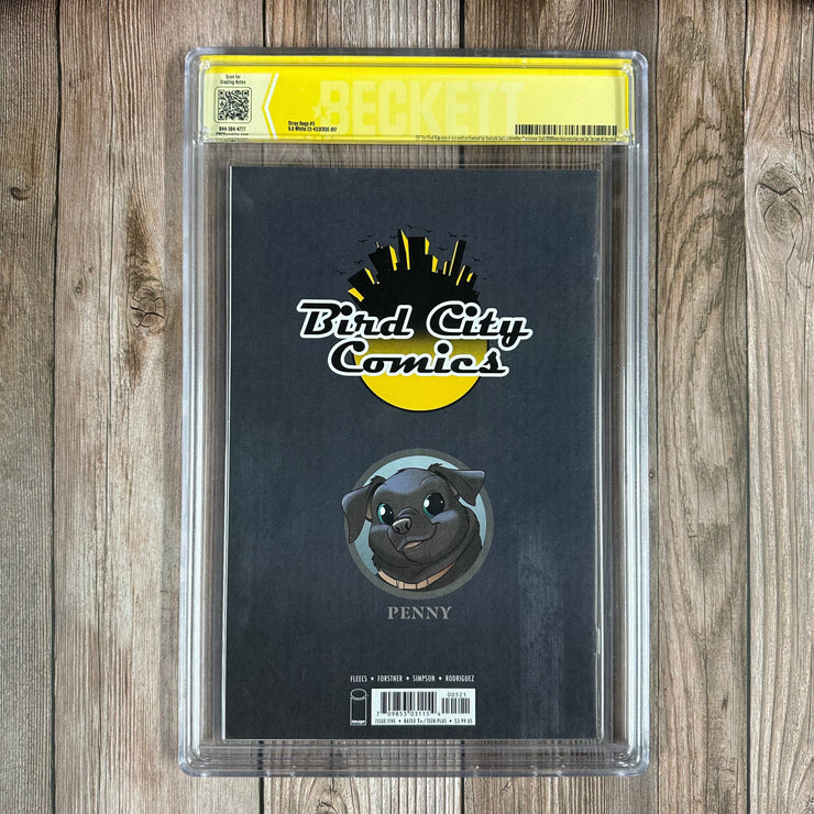 Bry's Comics Stray Dogs #5 CBCS  9.6 WP Verified Signature, Signed and Sketch by Trish Forstner, Bird City Comics Exclusive “It” Movie Poster Swipe Cover, Limited to 500 copies