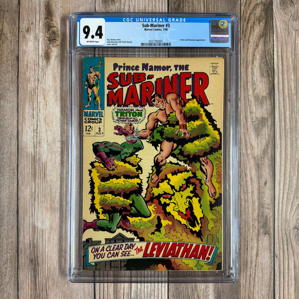 Bry's Comics Sub-Mariner #3 CGC 9.4 Cover Art by John Buscema