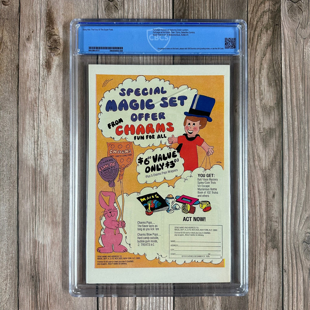 Bry's Comics Super Friends #1 CBCS 9.8 WP 1st appearance of Wendy, Marvin and Wonder Dog *