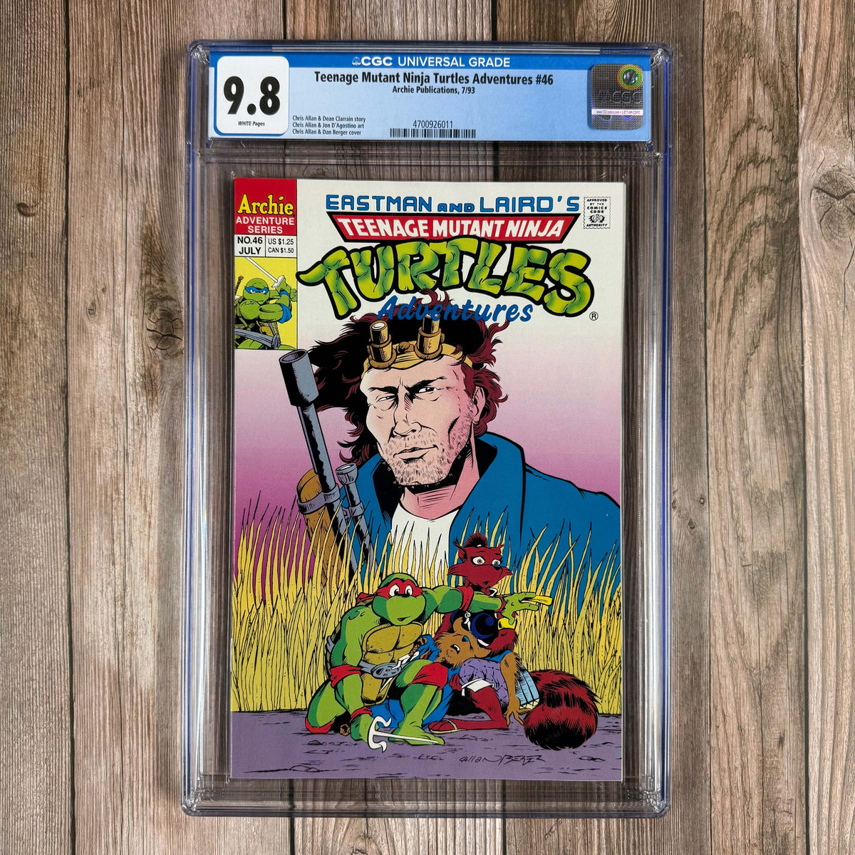 Teenage Mutant Ninja Turtles Adventures #46 CGC 9.8 WP Cover Art by Ch ...