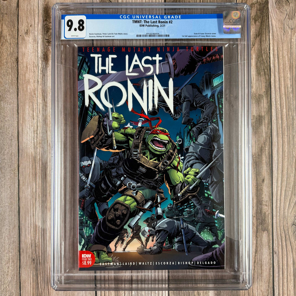 Bry's Comics Teenage Mutant Ninja Turtles: The Last Ronin #2 CGC 9.8 WP Cover Art by Esau &amp; Isaac Escorza, 1st full appearance of Casey Marie Jones.