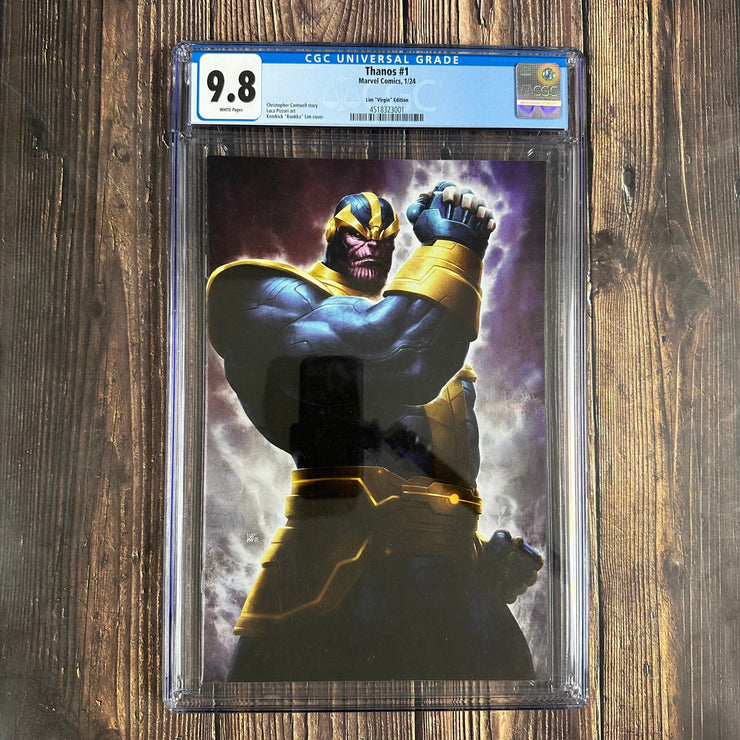 Bry's Comics Thanos #1 CGC 9.8 WP 1:100 Incentive Virgin Variant cover by Kendrick "Kunkka" Lim