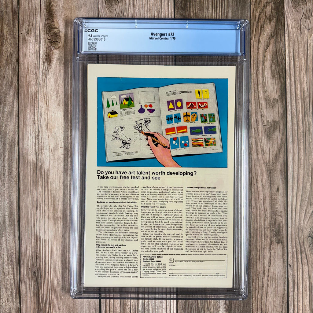 Bry's Comics The Avengers #72 CGC 9.8 WP 1st team appearance of the Zodiac Cartel (Scorpio, Taurus, Libra, Pisces, Gemini, Aries, Capricorn, Leo, Sagittarius, Cancer, Virgo, Aquarius)