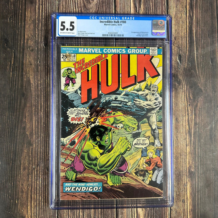 Bry's Comics The Incredible Hulk #180 CGC 5.5 1st cameo appearance of Wolverine (Logan)