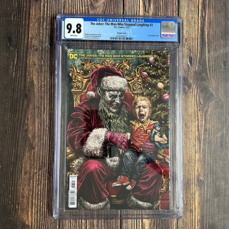 Bry's Comics The Joker: The Man Who Stopped Laughing #3 CGC 9.8 Variant cover art by Lee Bermejo