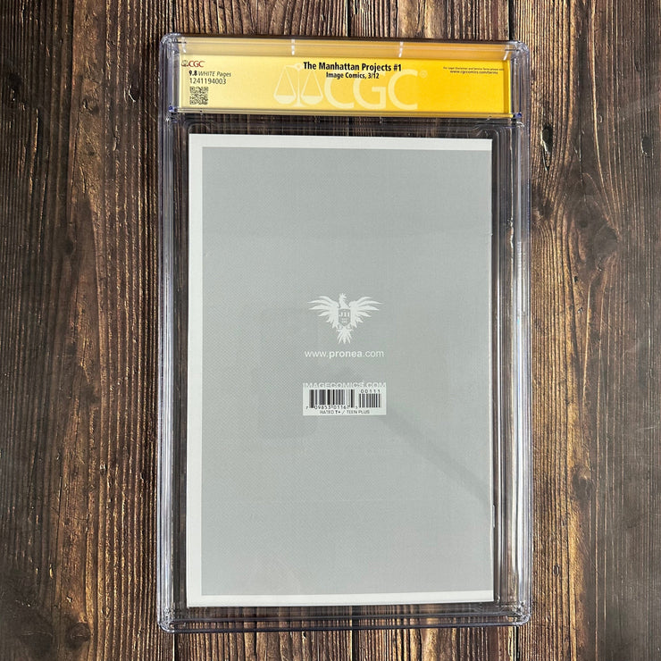 Bry's Comics The Manhattan Projects #1 CGC 9.8 WP SS Signed and Sketch by Nick Pitarra