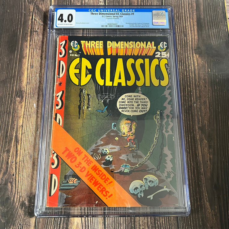 Bry's Comics Three Dimensional EC Classics #1 CGC 4.0 Horror stories reprinted with 3-D art