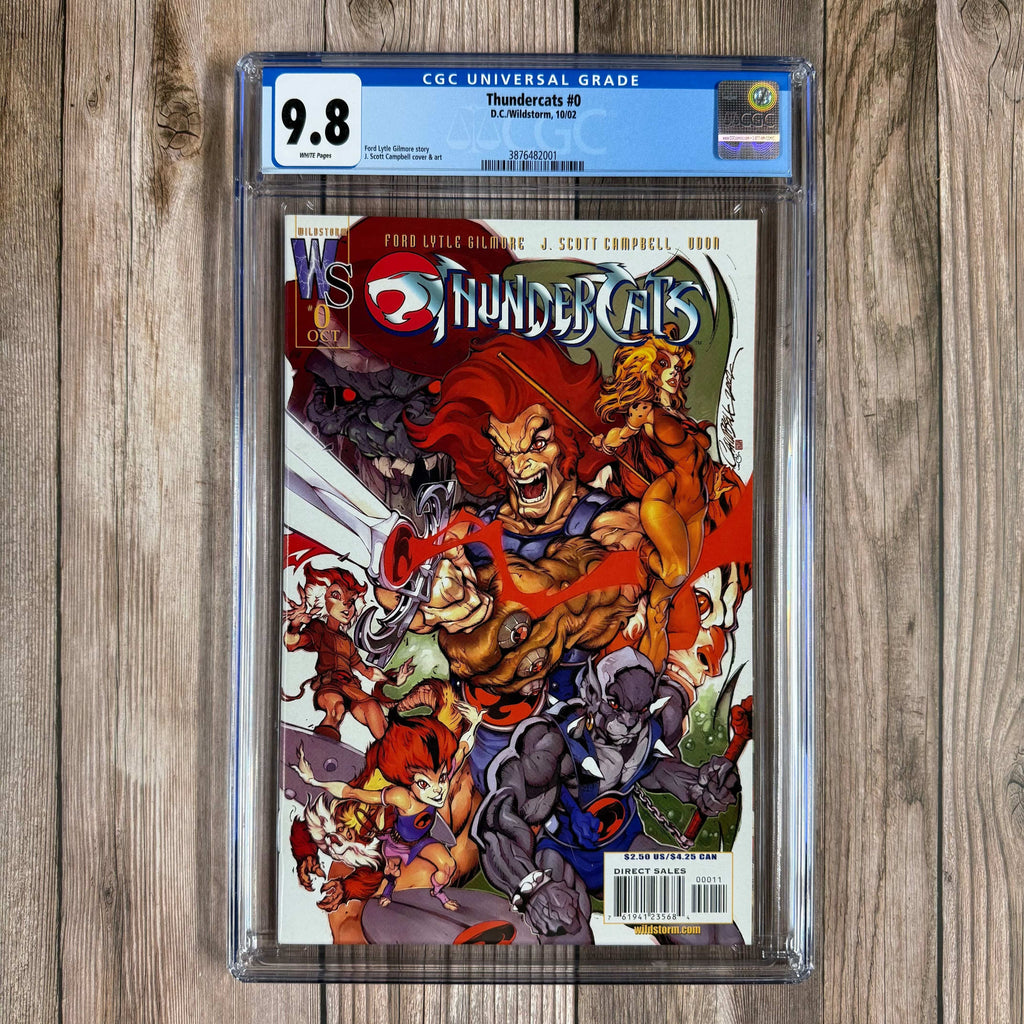Bry's Comics Thundercats #0 CGC 9.8 WP Premiere issue of the series, featuring sketches and profiles of Lynx-O, Pumyra, and Bengali (cert:2001)
