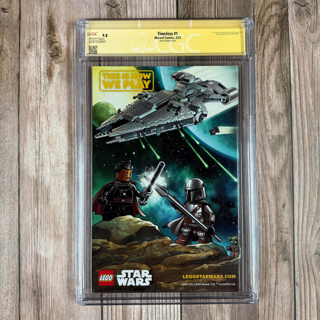 Bry's Comics Timeless #1 CGC 9.8 WP SS Signed & Sketch by Mark Bagley, 1:50 Heck Variant Cover 1:50 Hidden Gem, 1st appearance of Anatoly Petrov, 1st cameo of Lin Lie as Iron Fist  (cert:6001)