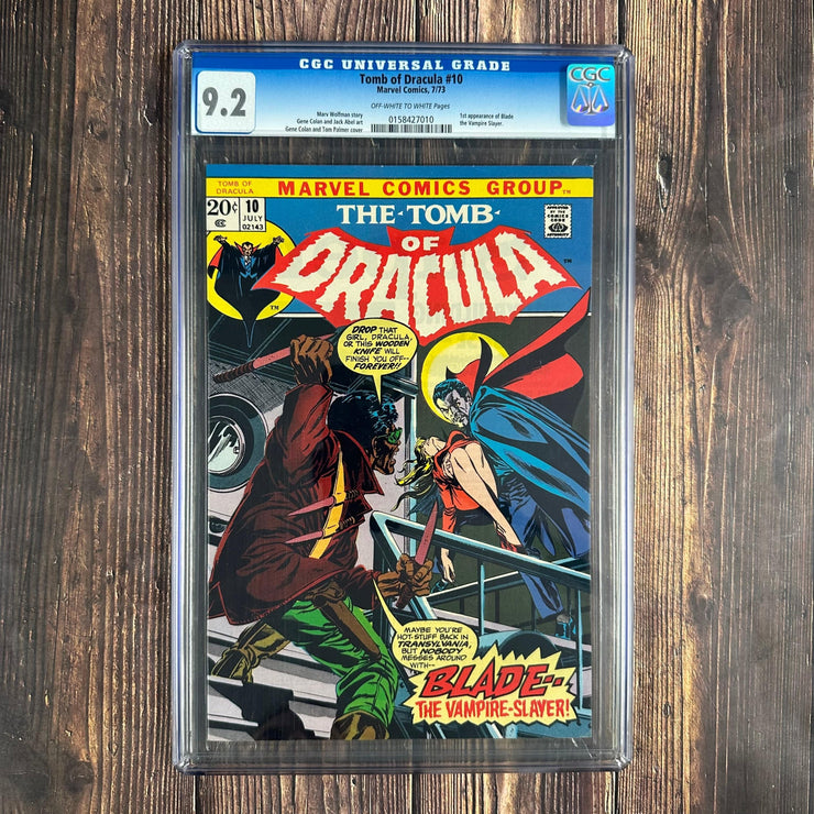Bry's Comics Tomb of Dracula #10 CGC 9.2 Cover Art by Gil Kane, 1st appearance of Blade