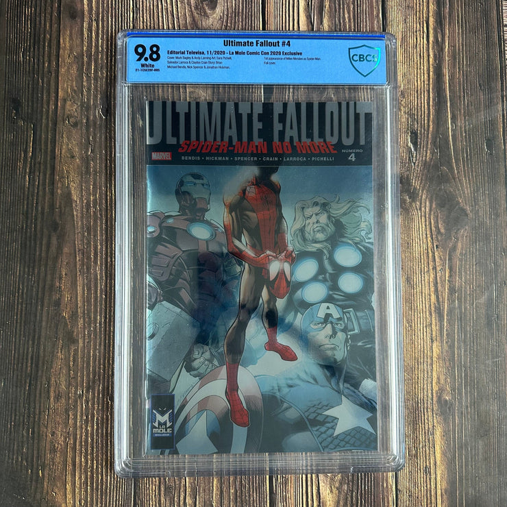 Bry's Comics Ultimate Fallout #4 CBCS 9.8 La Mole Comic Con Foil Edition Lmt 1000 1st appearance of Miles Morales