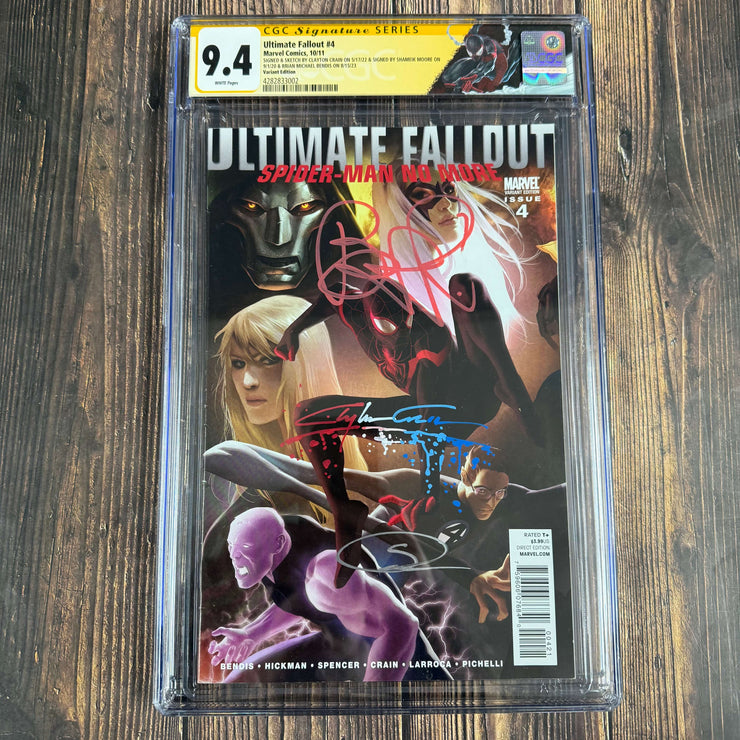 Bry's Comics Ultimate Fallout #4 CGC 9.4 SS x3 Variant Edition Shameik Moore, Crain 1st Miles Morales! *Trade Avail.