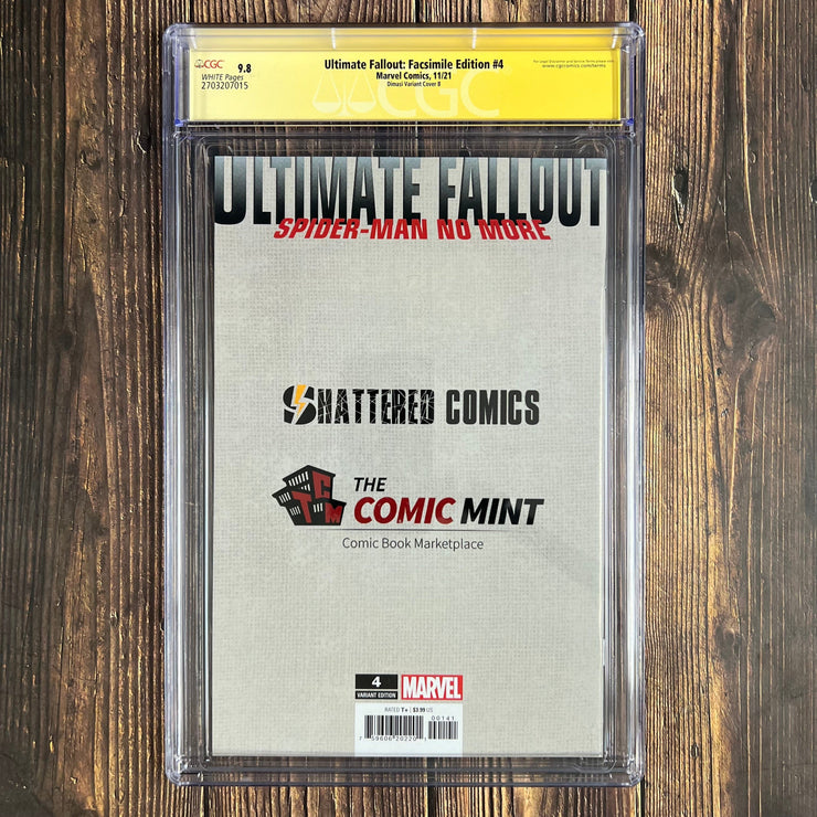 Bry's Comics Ultimate Fallout: Facsimile Edition #4 CGC 9.8 Signed by Matthew Dimasi