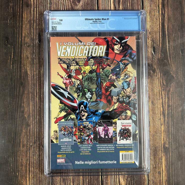 Bry's Comics Ultimate Spider-Man #1 CGC 9.8 WP ITALIAN EDITION Variant Edition art by Sara Pichelli Origin of Spider-Man Miles Morales