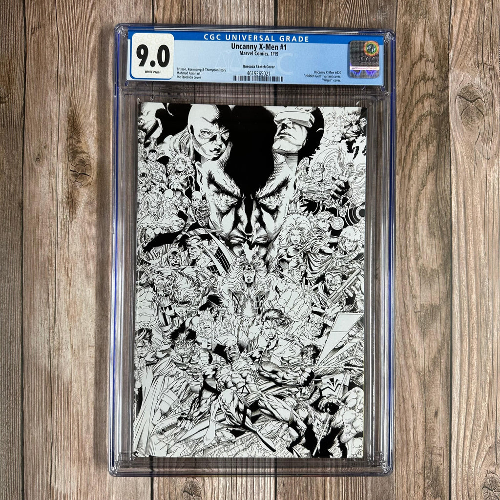 Bry's Comics Uncanny X-Men #1 CGC 9.0 WP 1:1000 Hidden Gem Sketch Variant Cover by Joe Quesada