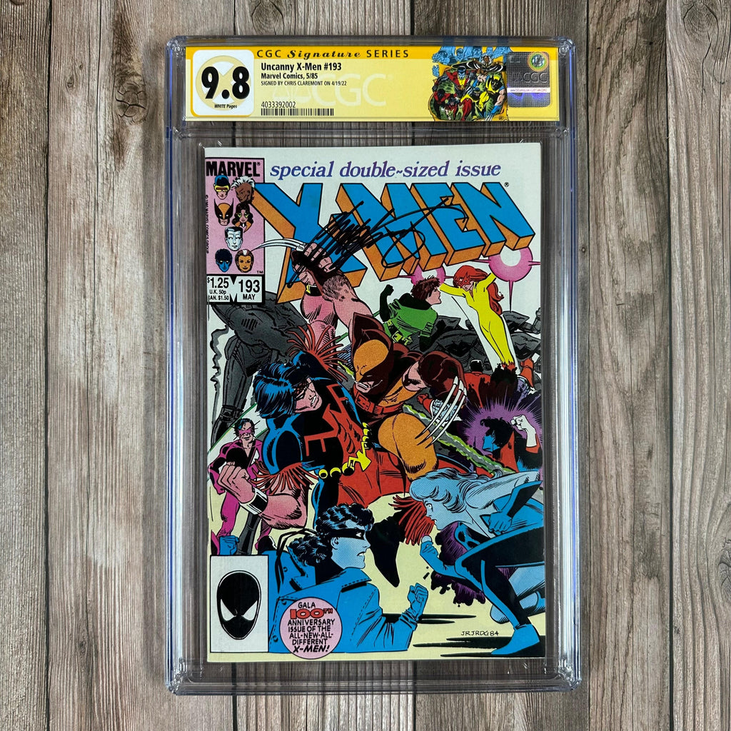 Bry's Comics Uncanny X-Men #193 CGC 9.8 WP Custom Label, SS Signed by Chris Claremont 1st appearance of Firestar in mainstream continuity (cert:2002)