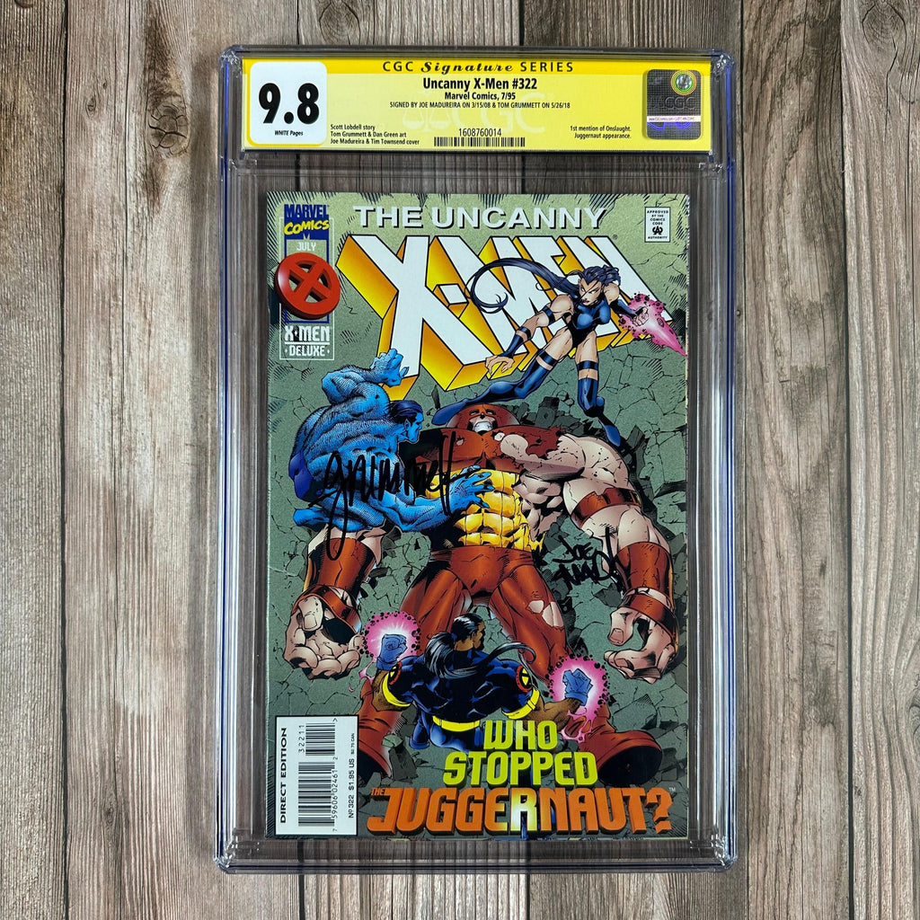Bry's Comics Uncanny X-Men #322 CGC 9.8 WP SS Signed by Joe Madureira and Tom Grummett, 1st mention of Onslaught (cert:0014)