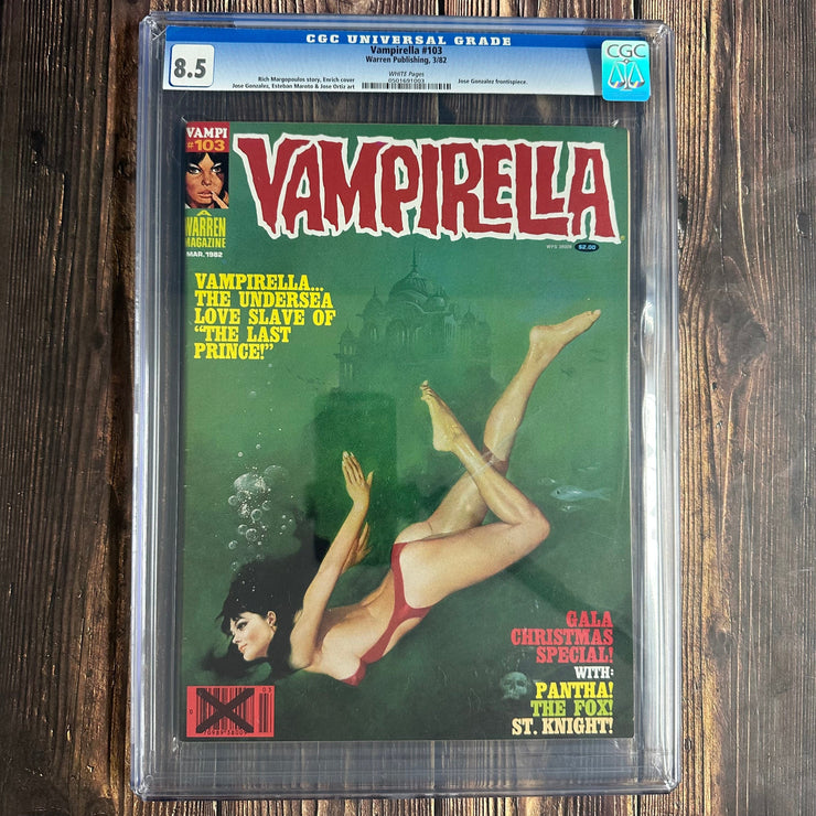 Bry's Comics Vampirella #103 CGC 8.5 Cover art inspired by Showcase #79 (1968)