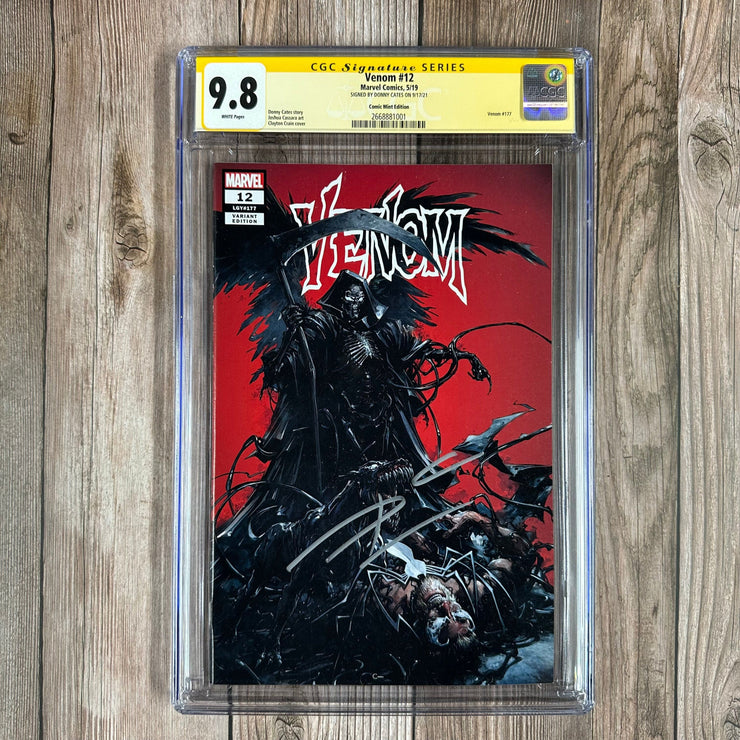 Bry's Comics Venom #12 CGC 9.8 WP SS Signed by Donny Cates – Comic Mint Edition, Origin of Dylan, son of the Venom symbiote(Cert:1001)