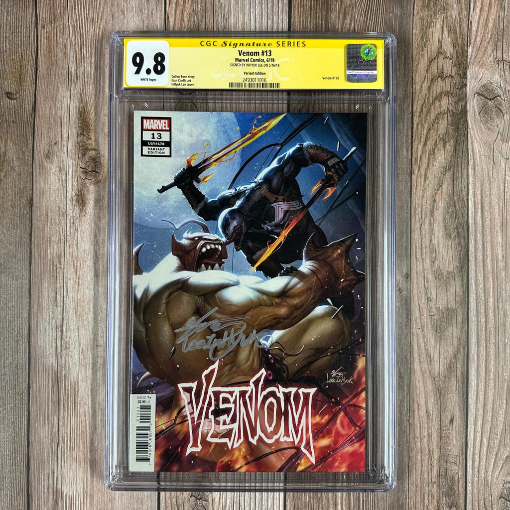 Bry's Comics Venom #13 CGC 9.8 WP SS Signed by InHyuk Lee – Variant Cover art by InHyuk Lee, Debut of a new symbiote suit(Cert:1016)