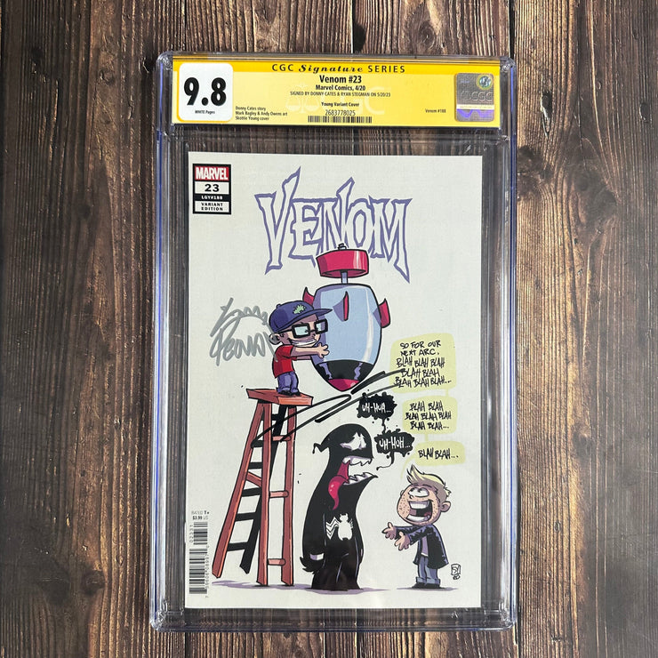 Bry's Comics Venom #23 CGC 9.8 WP, Signature Series, Signed by Donny Cates and Ryan Stegman