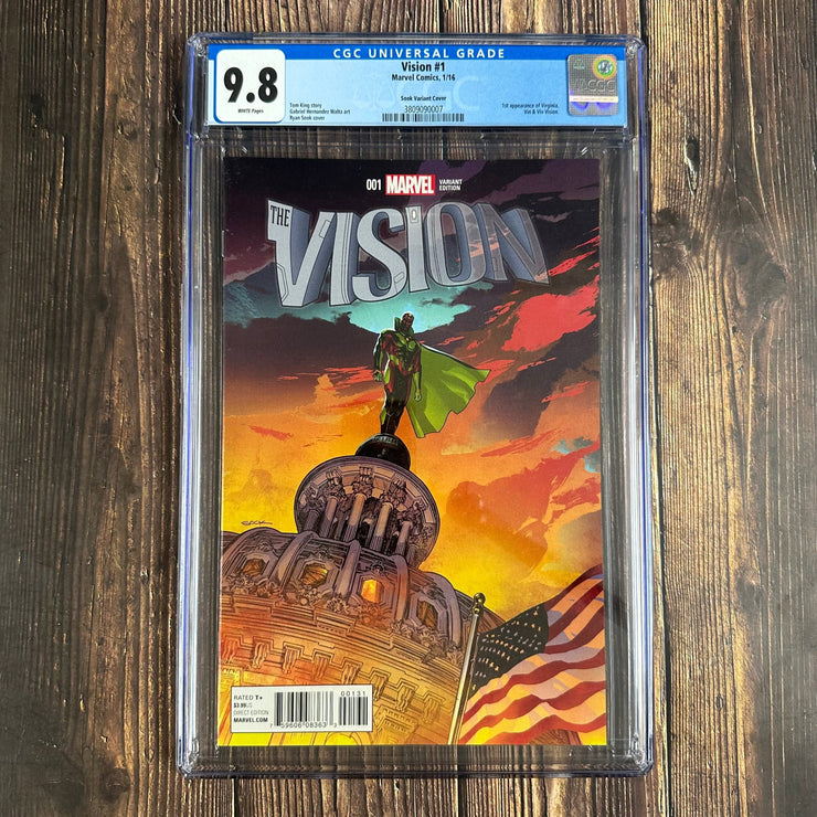 Bry's Comics Vision #1 CGC 9.8 1:25 Variant cover art by Ryan Sook