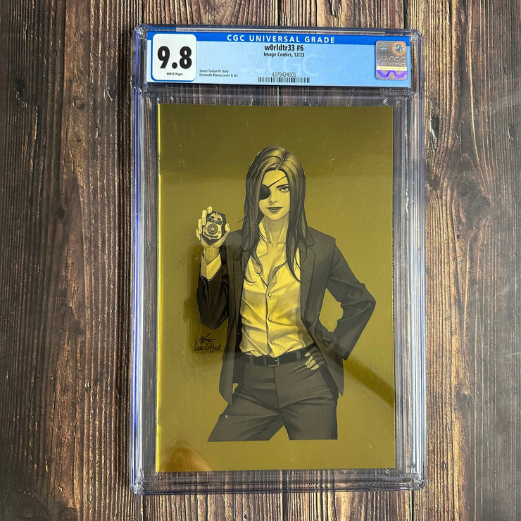 Bry's Comics *  W0rldtr33 #6 CGC 9.8 WP Lee Gold Foil Edition Virgin Cover (CGC error Label, cover artist InHyuk Lee)