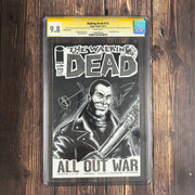 Bry's Comics Walking Dead #115 CGC 9.8 WP, Signature Series, Signed and Sketched by Chris Butler (Front and Back) Signed by Charlie Adlard and Robert Kirkham !