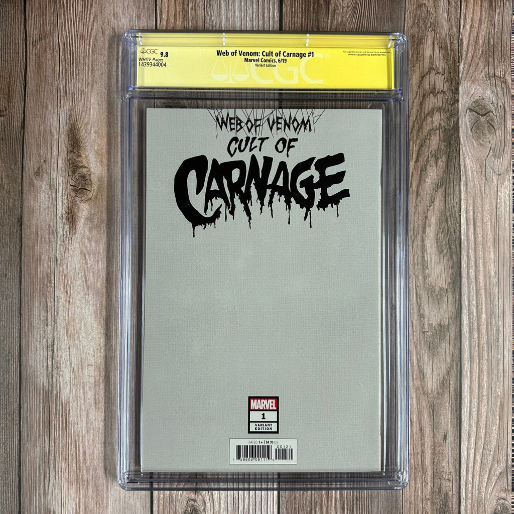 Bry's Comics Web of Venom: Cult of Carnage #1 CGC 9.8 WP SS Signed by Gabriele Dell'Otto, 1:50 Variant Cover by Gabriele Dell'Otto