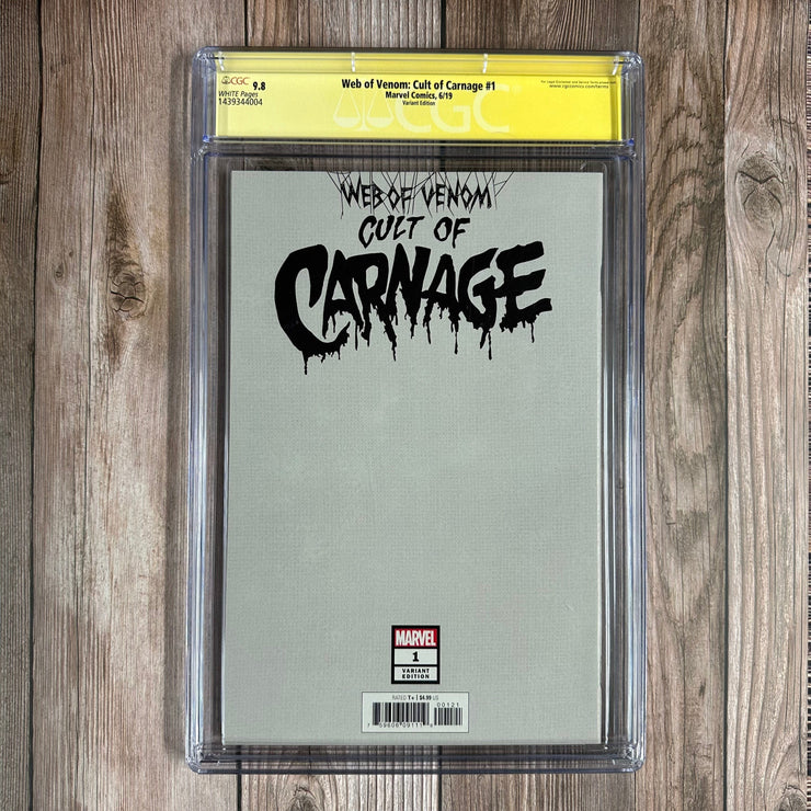 Bry's Comics Web of Venom: Cult of Carnage #1 CGC 9.8 WP SS Signed by Gabriele Dell'Otto, 1:50 Variant Cover by Gabriele Dell'Otto