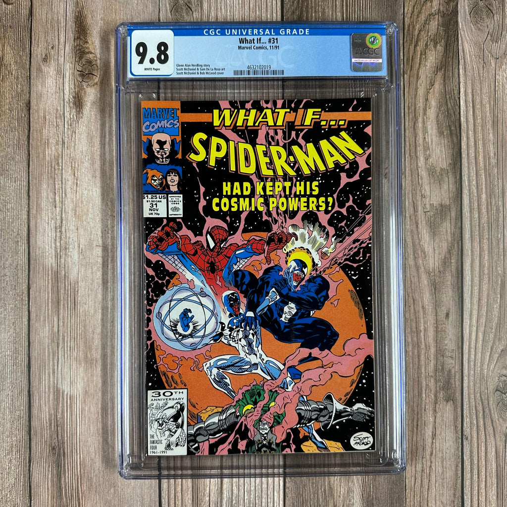 Bry's Comics What If...? #31 CGC 9.8 WP 1st appearance of alternate reality Cosmic Spider-Man who retained his powers (Cert:2019)