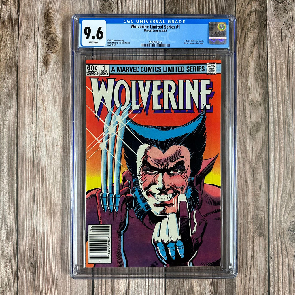 Bry's Comics Wolverine #1 CGC 9.6 WP 1st solo Wolverine title, 1st cameo appearance of Yukio, ICONIC cover art by Frank Miller, NEWSSTAND EDITION