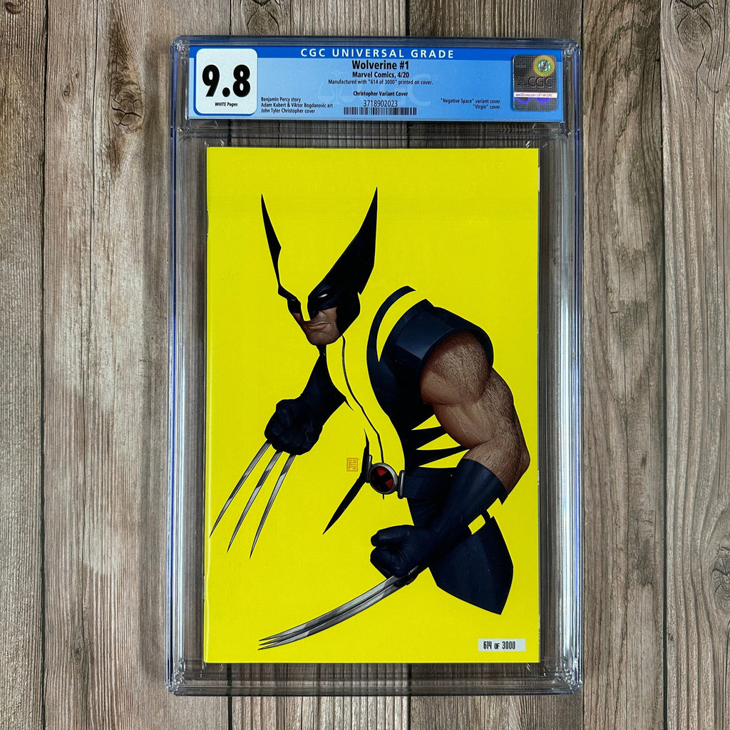 Bry's Comics Wolverine #1 CGC 9.8 WP Negative Space Virgin Variant Cover Art by John Tyler Christopher