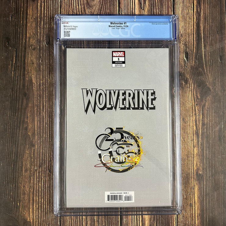 Bry's Comics Wolverine #1 CGC 9.9 Clayton Crain Virgin Edition