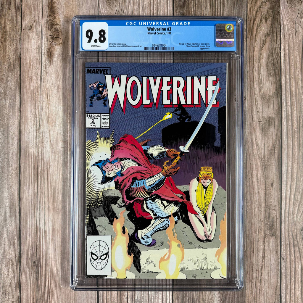 Bry's Comics Wolverine #3 CGC 9.8 WP Cover Art by John Buscema and Al Williamson