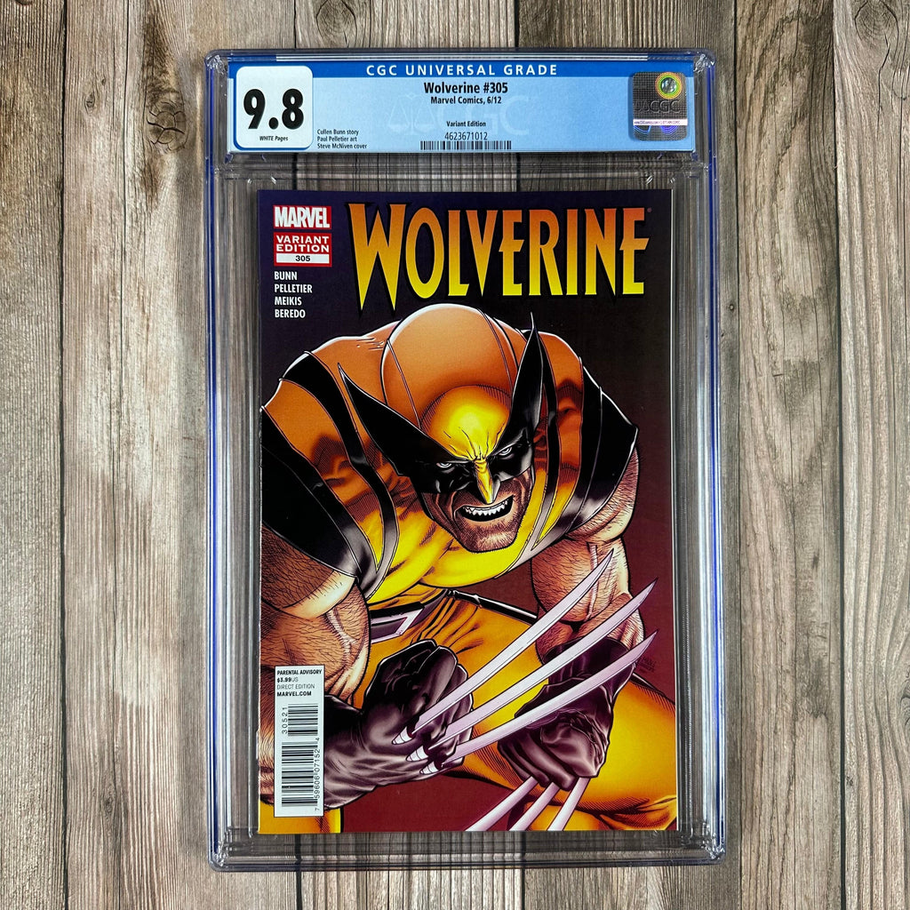 Bry's Comics Wolverine #305 CGC 9.8 WP 1:50 Variant Cover by Steve McNiven