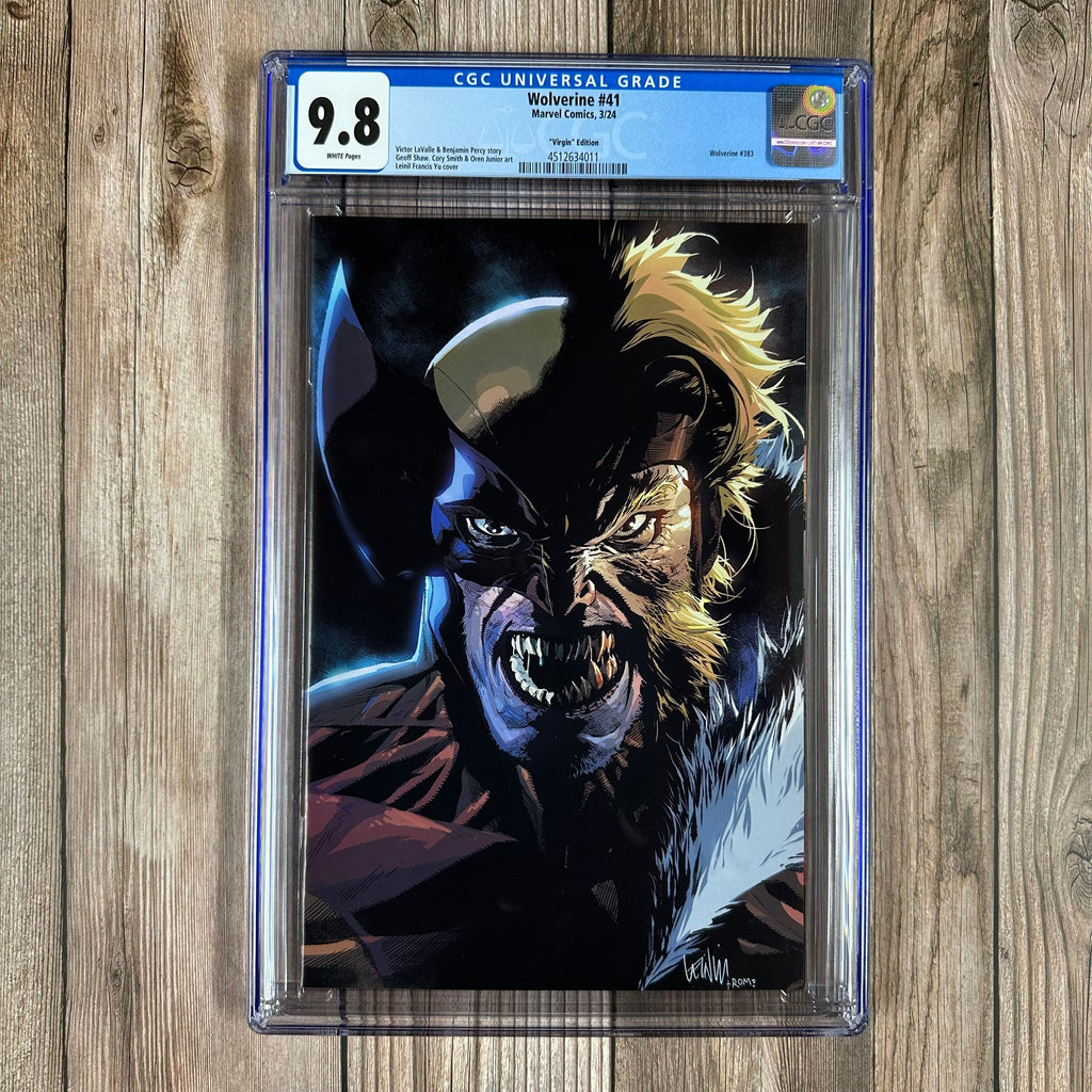 Bry's Comics Wolverine #41 CGC 9.8 WP 1:100 "Virgin" Edition Cover by Leinil Francis Yu