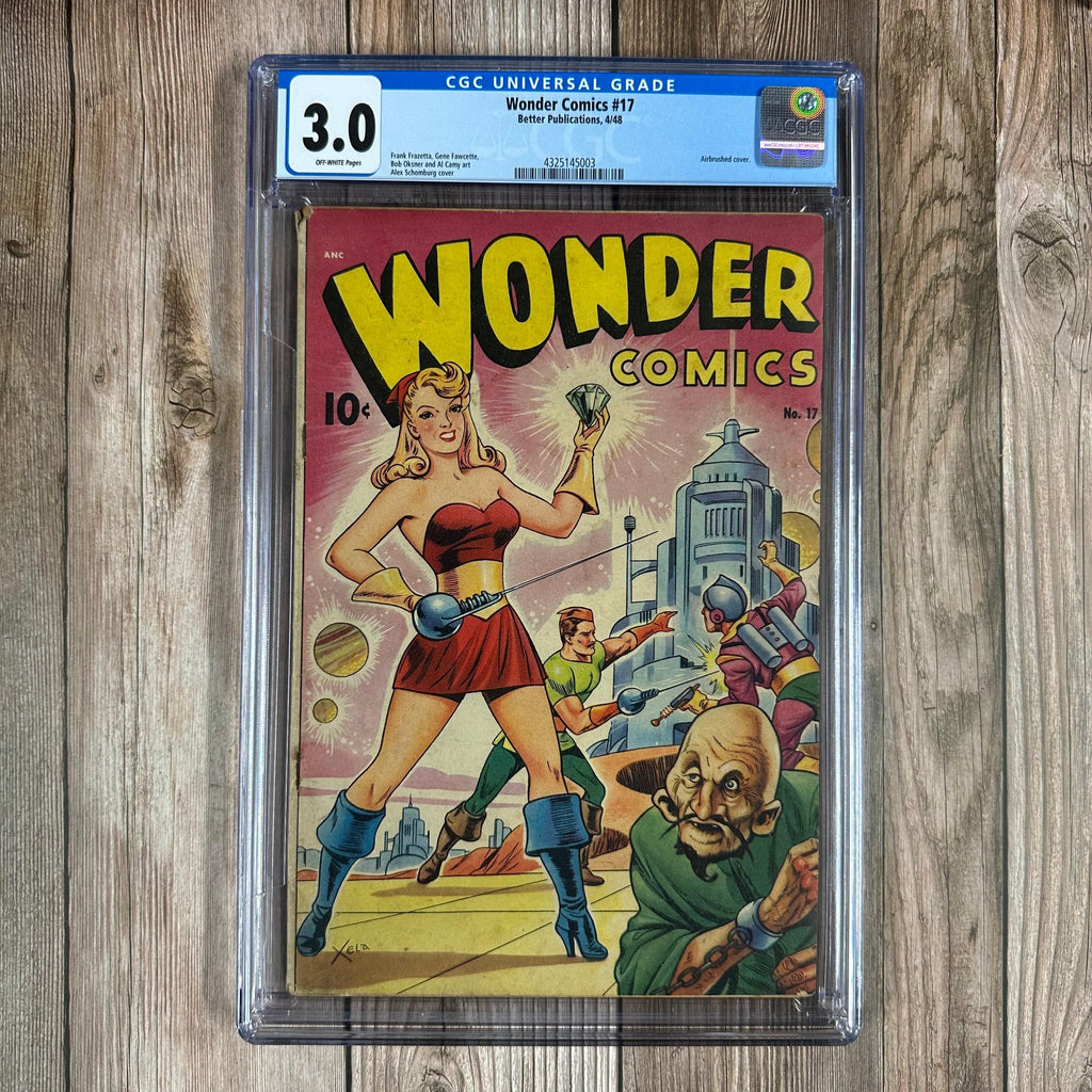 Bry's Comics Wonder Comics #17 CGC 3.0 Airbrushed cover art by Alex Schomburg featuring Tara