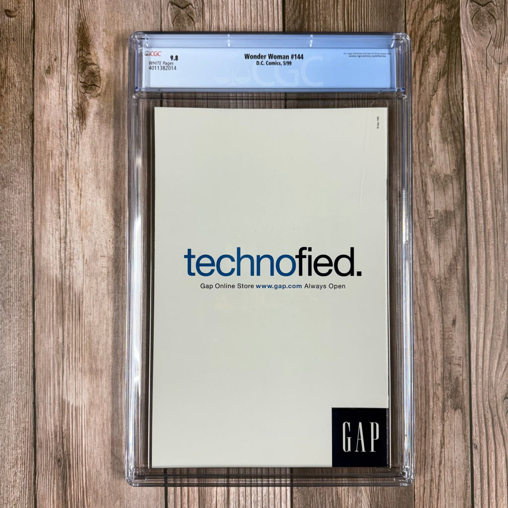 Bry's Comics Wonder Woman #144 CGC 9.8 WP Cover art by Adam Hughes featuring Wonder Woman and Devastation, debut of Golden Eagle armor in-continuity