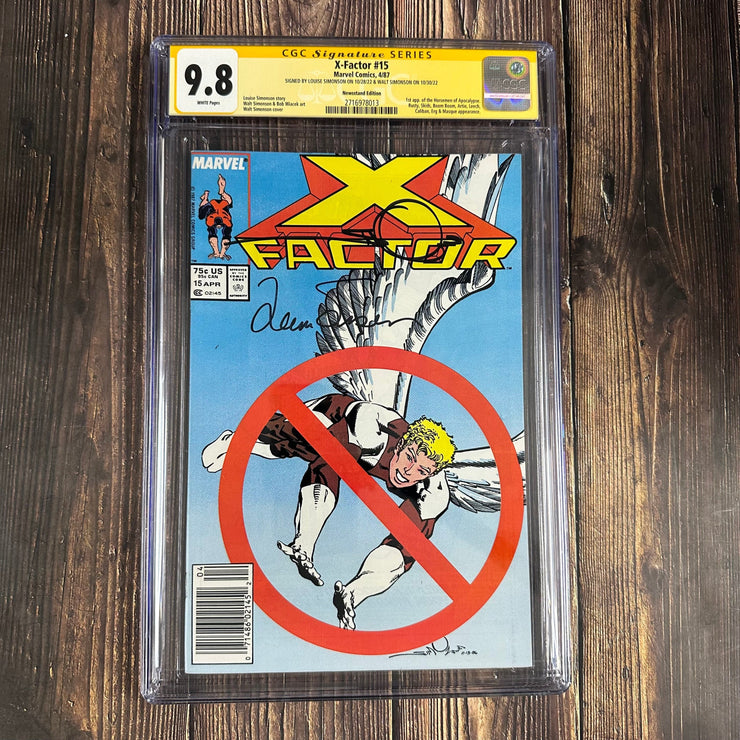 Bry's Comics * X-Factor #15 CGC 9.8 WP Signature Series Signed by Louise Simonson and Walt Simonson, 1st partial team appearance of the Horsemen of Apocalypse