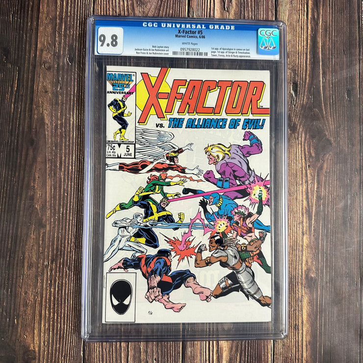 Bry's Comics X-Factor #5 CGC 9.8 WP 1st team appearance of the Alliance Of Evil 1st cameo of Apocalypse